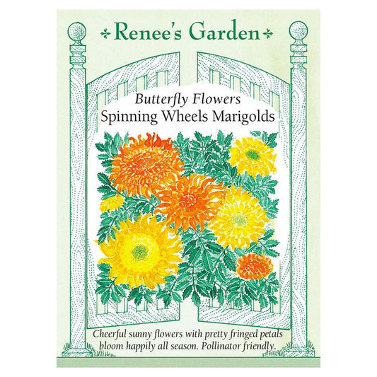 Renee's Garden Spinning Wheels Marigolds - Grow Organic Renee's Garden Spinning Wheels Marigolds Flower Seed & Bulbs