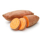 Sweet potato on white background.