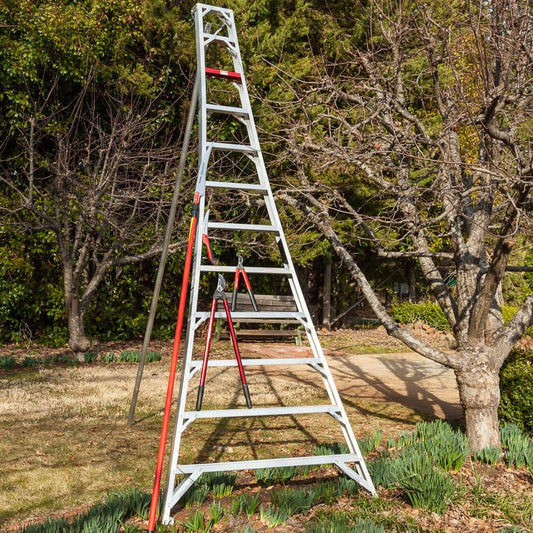 Aluminum Orchard Ladder (12') - Grow Organic Aluminum Orchard Ladder (12') Quality Tools