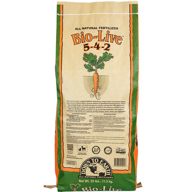 Bio-Live 5-4-2 (25 lb Bag) - Grow Organic Bio-Live 5-4-2 (25 lb Bag) Fertilizer