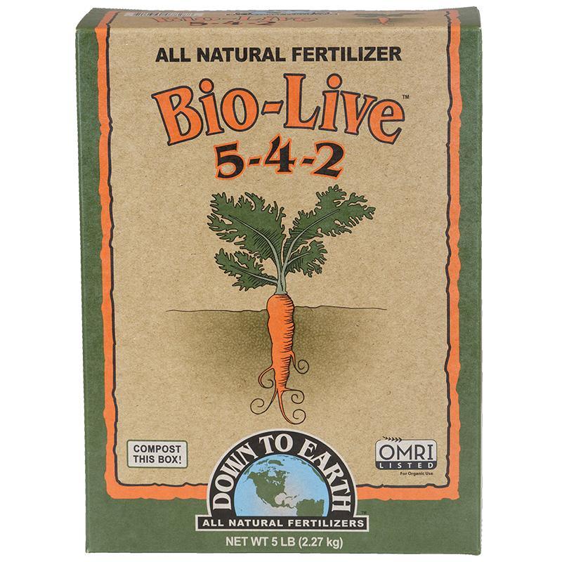 Bio-Live 5-4-2 Fertilizer (5 pound box) for Sale – Grow Organic Bio-Live 5-4-2 Fertilizer (5 lb) Fertilizer