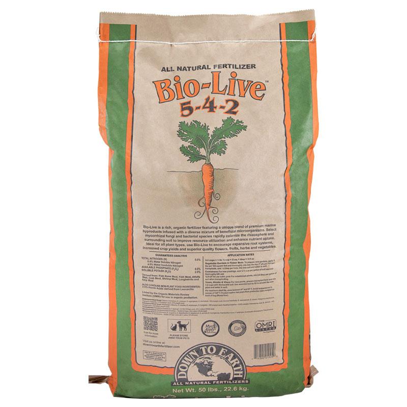 Down to Earth Bio-Live Fertilizer (50 lb) - Grow Organic Down to Earth Bio-Live Fertilizer (50 lb) Fertilizer