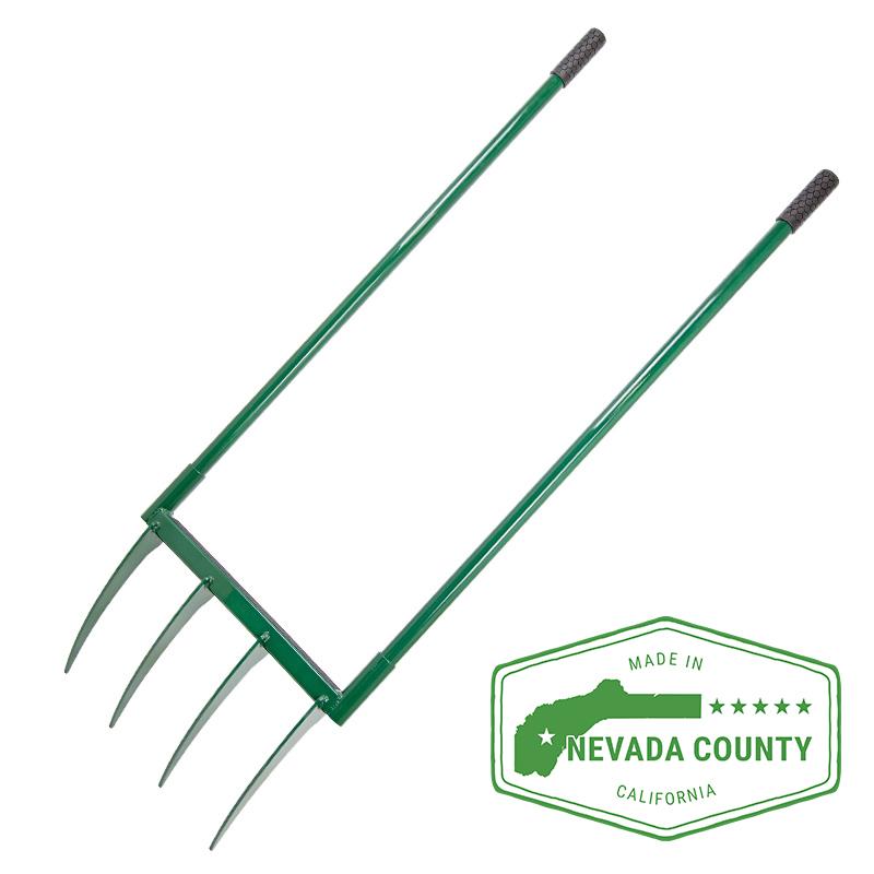 Broadfork Metal Handle 4-Tines - Grow Organic Broadfork Metal Handle 4-Tines Quality Tools