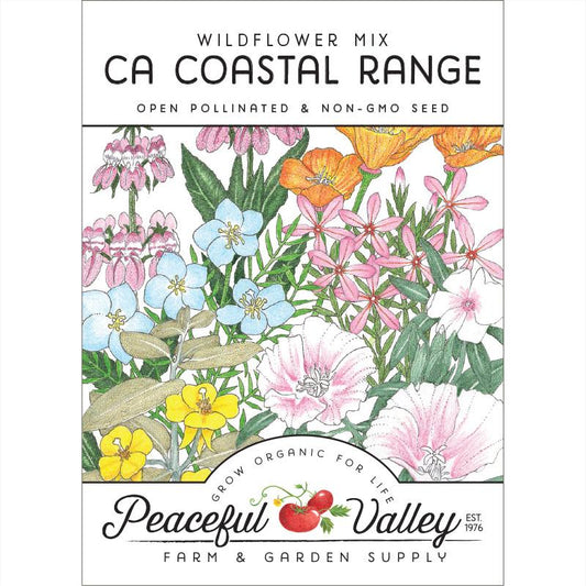California Coastal Wildflower Mix (pack) - Grow Organic California Coastal Wildflower Mix (pack) Flower Seeds