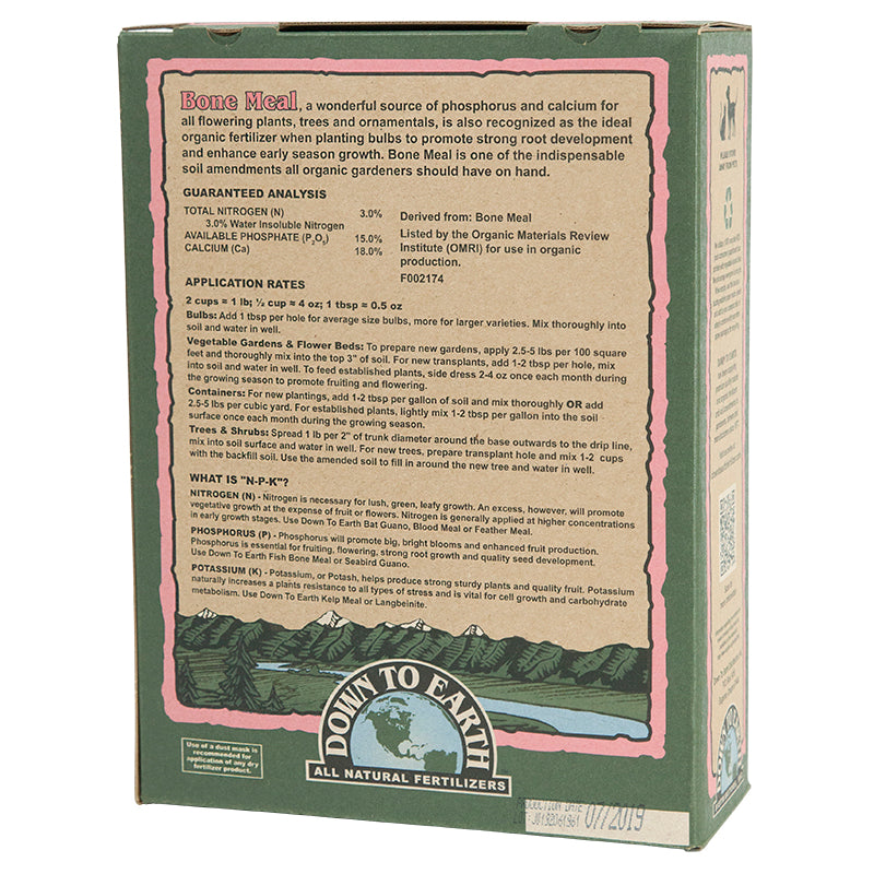 Bone Meal 3-15-0 (5 Lb Box) - Grow Organic Bone Meal 3-15-0 (5 lb Box) Fertilizer