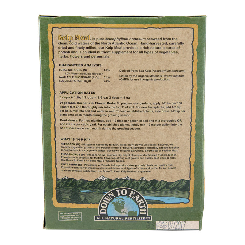 Kelp Meal 1-0.1-2 (5 Lb Box) - Grow Organic Kelp Meal 1-0.1-2 (5 lb Box) Fertilizer