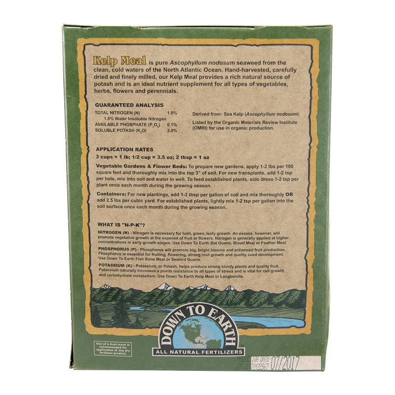 seaweed fertilizer nutrients Down To Earth Kelp Meal 4 lbs