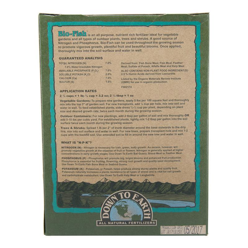 Down to Earth Bio-Fish All Purpose 7-7-2 Fertilizer (5 Lb) Bio-Fish All Purpose 7-7-2 Fertilizer (5 lb) Fertilizer