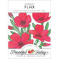 Flax, Scarlet (pack) - Grow Organic Flax, Scarlet (pack) Flower Seed & Bulbs
