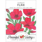 Flax, Scarlet (pack) - Grow Organic Flax, Scarlet (pack) Flower Seed & Bulbs