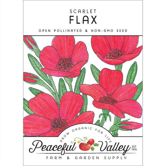 Flax, Scarlet (pack) Peaceful Valley