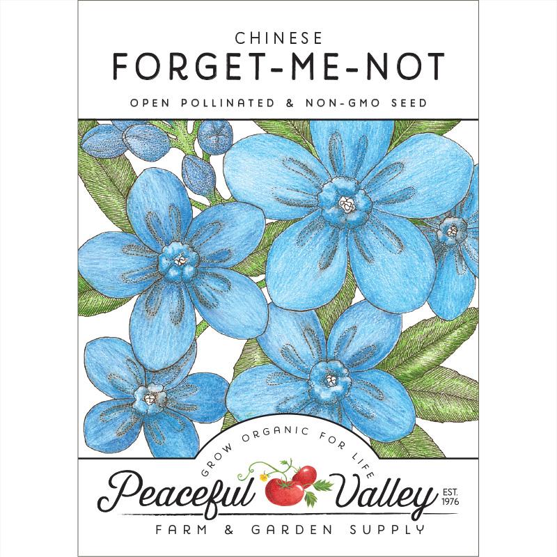 Forget-Me-Not, Chinese (pack) - Grow Organic Forget-Me-Not, Chinese (pack) Flower Seed & Bulbs