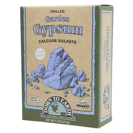 Garden Gypsum Prilled (5 lb box) - Grow Organic Garden Gypsum Prilled (5 lb box) Fertilizer