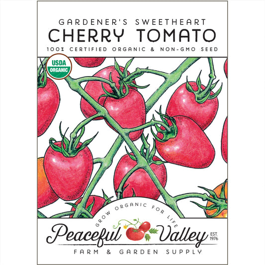 Organic Gardener's Sweetheart Cherry Tomato from $3.99 Gardener's Sweetheart Tomato Seeds (Organic) Vegetable Seeds