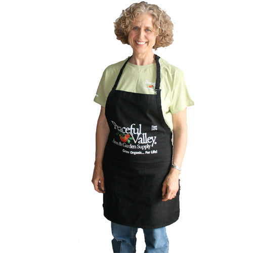 Peaceful Valley's Organic Black Cotton Apron - Grow Organic Peaceful Valley's Organic Black Cotton Apron Apparel and Accessories
