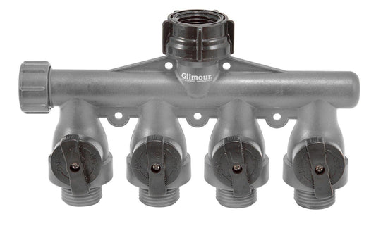 Gilmour 4-Way Hose Connector Plastic - Grow Organic Gilmour 4-Way Hose Connector Plastic Watering