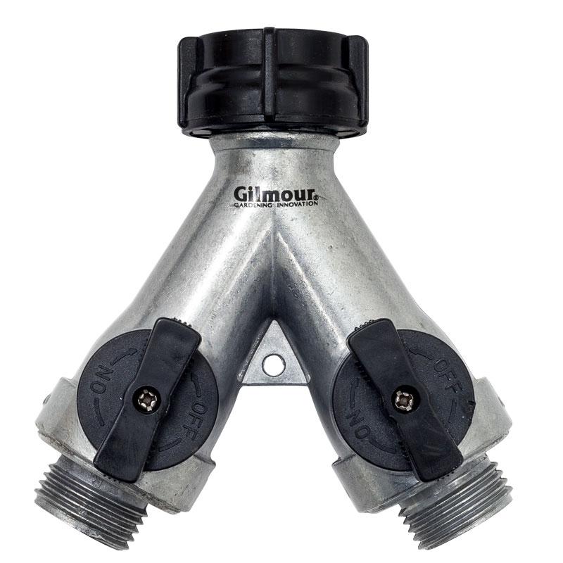 Gilmour Metal Full Flow Y Connector for Sale Shut Off Gilmour Metal Full Flow Y Connector W/Shut Off Watering