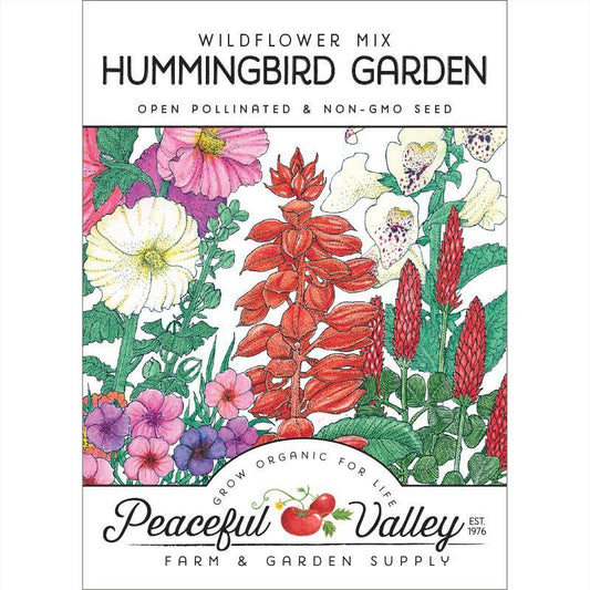 Hummingbird Garden Wildflower Mix (pack) - Grow Organic Hummingbird Garden Wildflower Mix (pack) Flower Seed & Bulbs