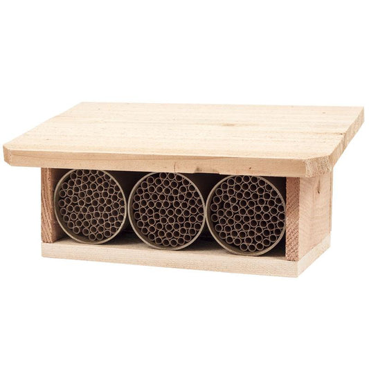 Mason Bee Cedar Shelter with Bee Houses - Grow Organic Mason Bee Cedar Shelter with Bee Houses Weed and Pest