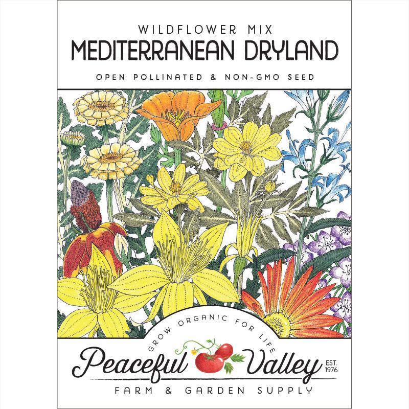 Mediterranean Dryland Wildflower Mix (pack) - Grow Organic