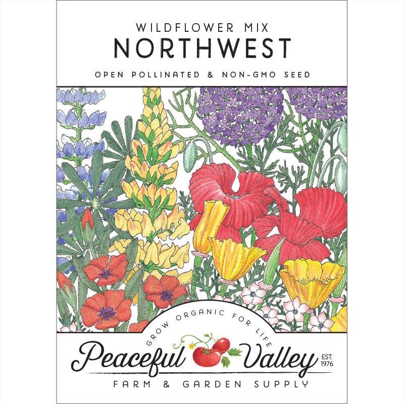 Northwest Wildflower Mix (pack) - Grow Organic Northwest Wildflower Mix (pack) Flower Seeds