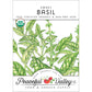 Organic Basil, Sweet (pack) - Grow Organic Organic Basil, Sweet (pack) Herb Seeds