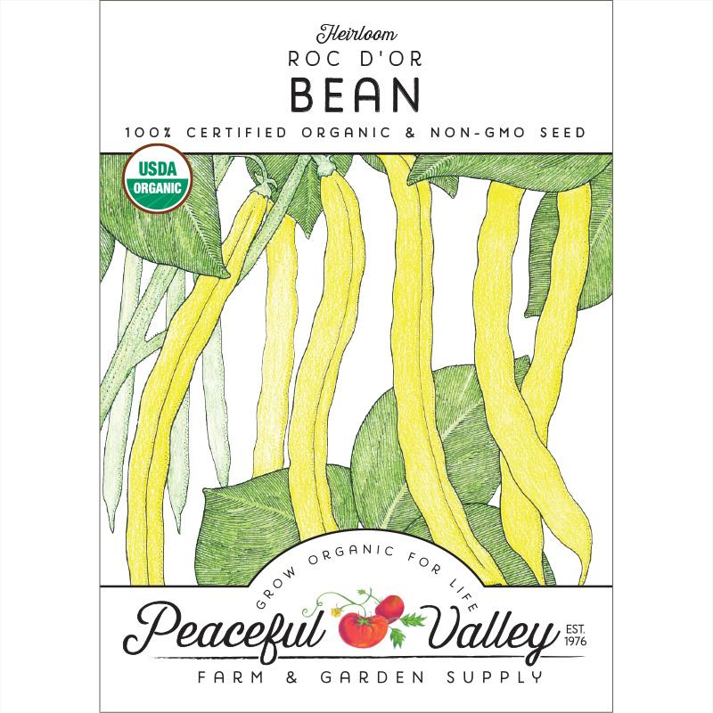Roc D'Or Bush Bean Seeds (Organic) - Grow Organic Roc D'Or Bush Bean Seeds (Organic) Vegetable Seeds