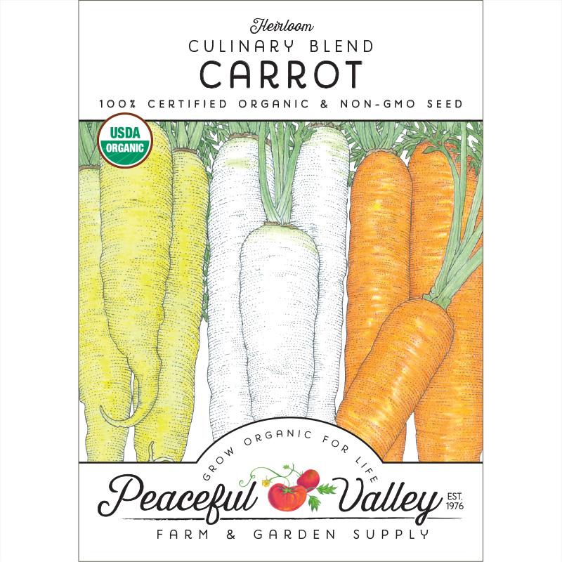 Culinary Mix Carrot Seeds (Organic) - Grow Organic Culinary Mix Carrot Seeds (Organic) Vegetable Seeds