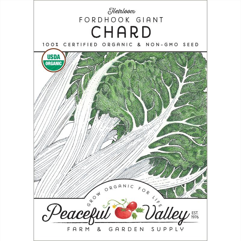 Fordhook Giant Chard Seeds (Organic) - Grow Organic Fordhook Giant Chard Seeds (Organic) Vegetable Seeds