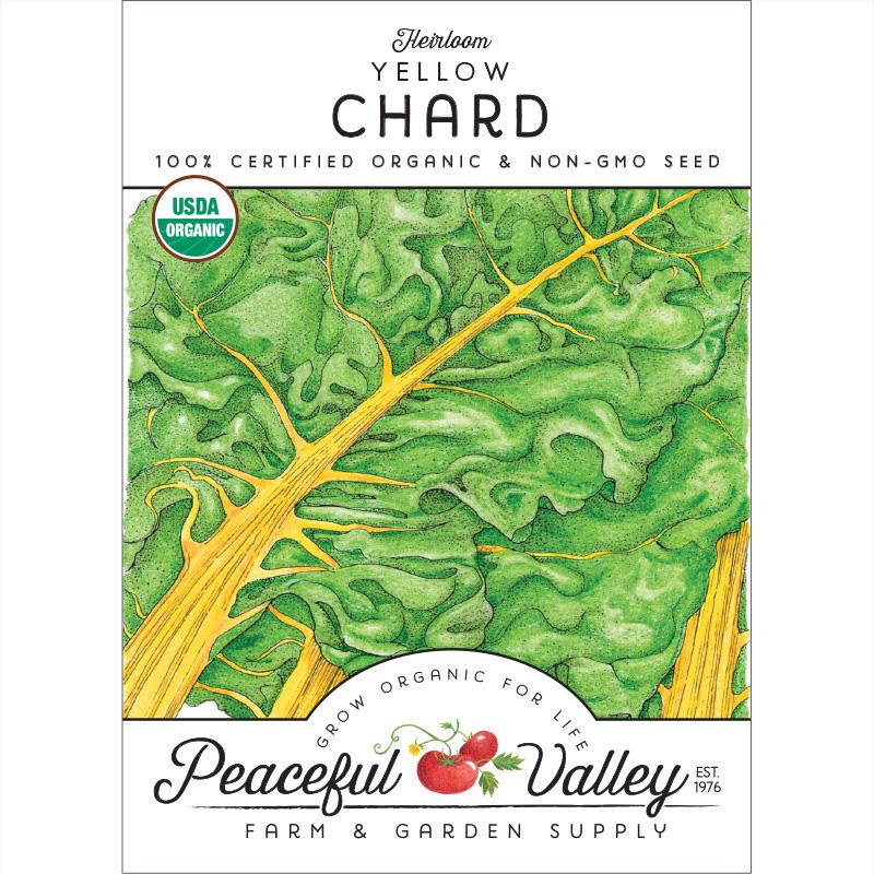 Yellow Chard Seeds (Organic) - Grow Organic Yellow Chard Seeds (Organic) Vegetable Seeds
