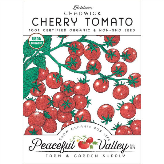 Chadwick Cherry Tomato Seeds (Organic) - Grow Organic Chadwick Cherry Tomato Seeds (Organic) Vegetable Seeds