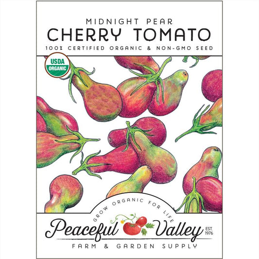 Organic Midnight Pear Cherry Tomato from $3.99 Midnight Pear Tomato Seeds (Organic) Vegetable Seeds