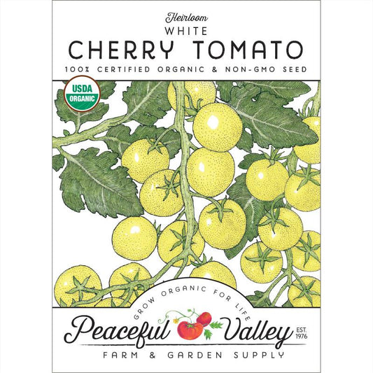White Cherry Tomato Seeds (Organic) - Grow Organic White Cherry Tomato Seeds (Organic) Vegetable Seeds