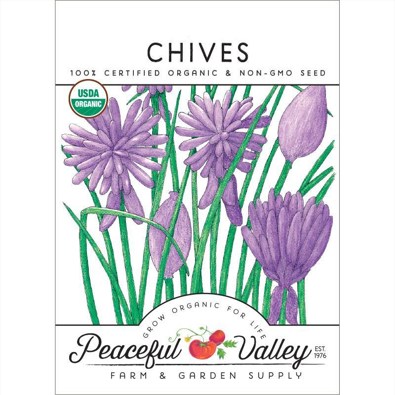 Organic Chives, Common - Grow Organic Organic Chives, Common Herb Seeds