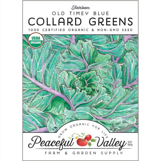 Organic Old Timey Blue Collard Greens from $3.99 Collard Old Timey Blue Greens Seeds (Organic) Vegetable Seeds