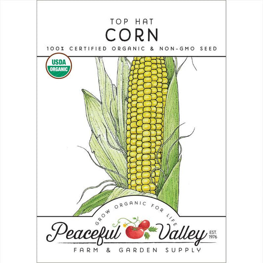 Top Hat Corn Seeds (Organic) - Grow Organic Top Hat Corn Seeds (Organic) Vegetable Seeds