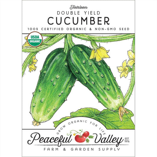 Double Yield Cucumber Seeds (Organic) - Grow Organic Double Yield Cucumber Seeds (Organic) Vegetable Seeds