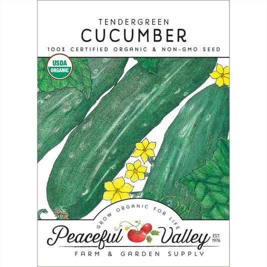 Tendergreen Cucumber Seeds (Organic) - Grow Organic Tendergreen Cucumber Seeds (Organic) Vegetable Seeds