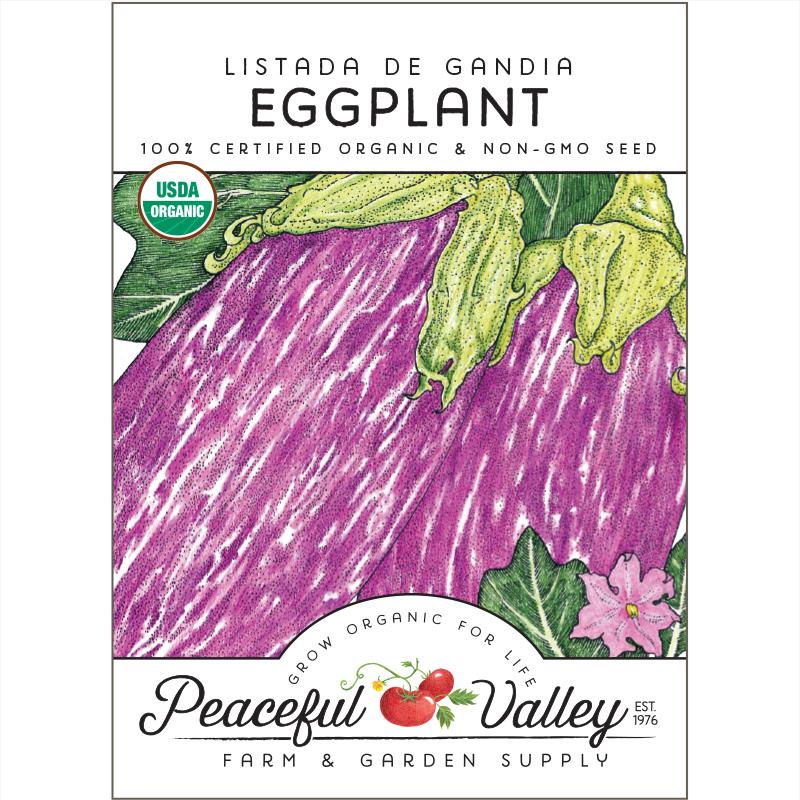 Organic Listada de Gandia Eggplant from $3.99 - Grow Organic Listada de Gandia Eggplant Seeds (Organic) Vegetable Seeds