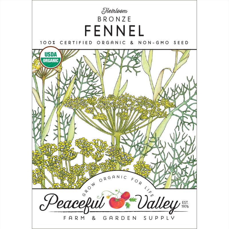 Organic Fennel, Bronze - Grow Organic Organic Fennel, Bronze Herb Seeds
