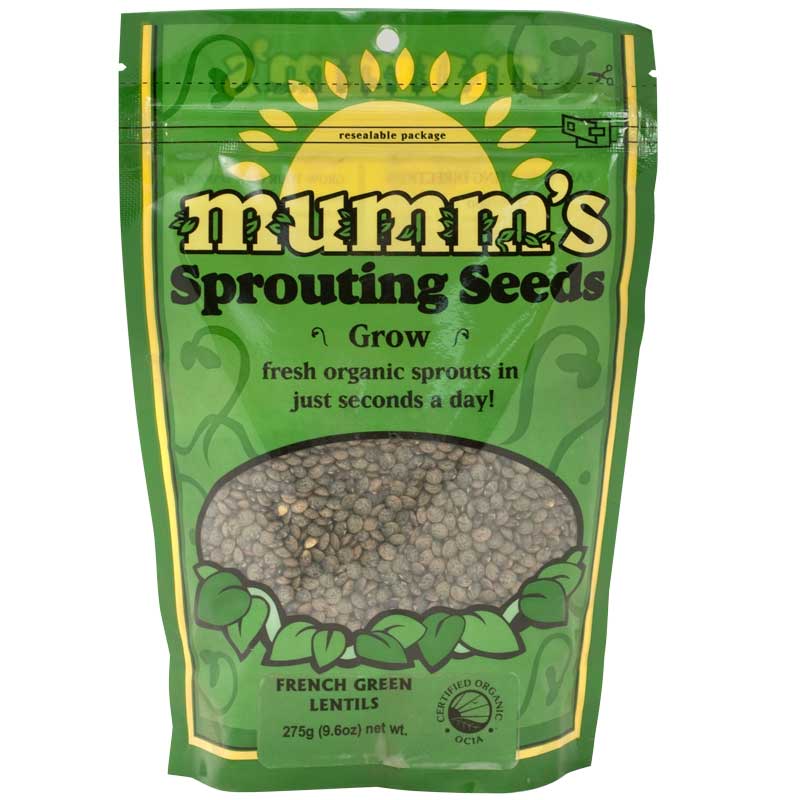 Organic French Green Lentil Sprouting Seeds (9.7 oz) Organic French Green Lentil Sprouting Seeds (9.7 oz) Vegetable Seeds