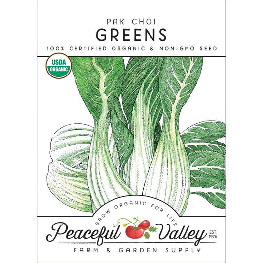 Pak Choi Greens Seeds (Organic) - Grow Organic Pak Choi Greens Seeds (Organic) Vegetable Seeds