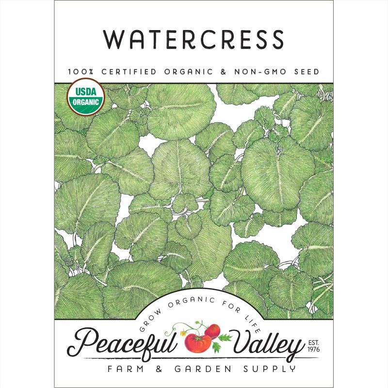 Watercress Greens Seeds (Organic) - Grow Organic Watercress Greens Seeds (Organic) Vegetable Seeds