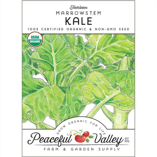Organic Marrowstem Kale from $3.99 - Grow Organic Marrowstem Kale Seeds (Organic) Vegetable Seeds