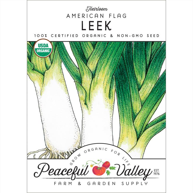 American Flag Leek Seeds (Organic) - Grow Organic American Flag Leek Seeds (Organic) Vegetable Seeds