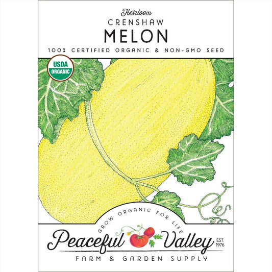 Crenshaw Melon Seeds (Organic) - Grow Organic Crenshaw Melon Seeds (Organic) Vegetable Seeds