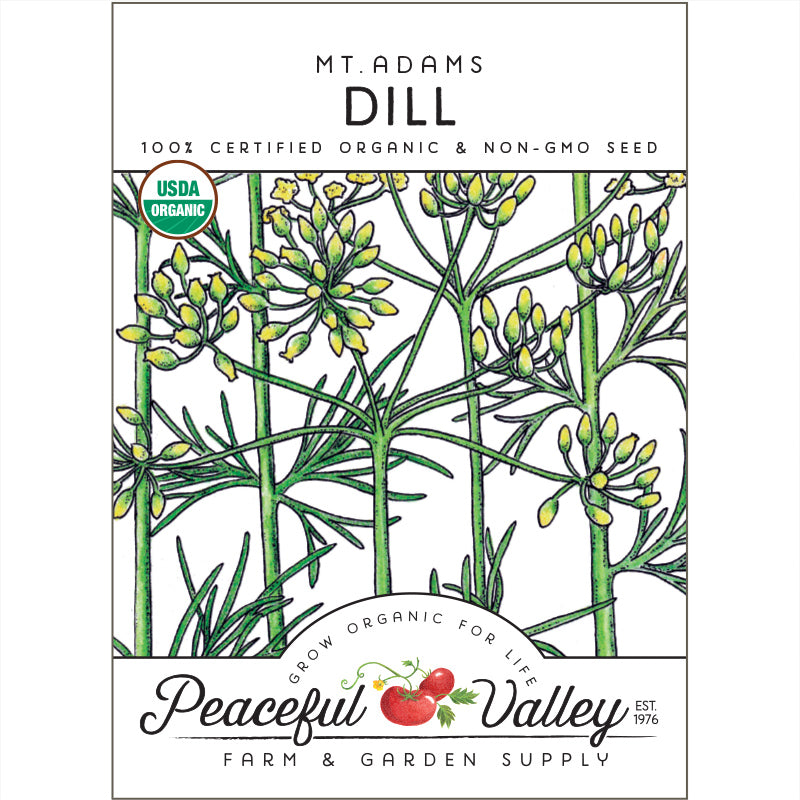 Organic Mt. Adams Dill from $3.99 - Grow Organic Organic Dill, Mt Adams Herb Seeds