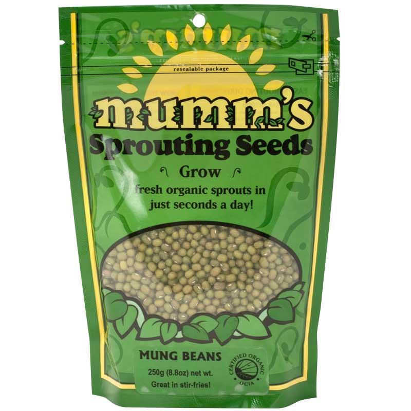 Organic Mung Bean Sprouting Seeds (8.8 oz) - Grow Organic Organic Mung Bean Sprouting Seeds (8.8 oz) Vegetable Seeds
