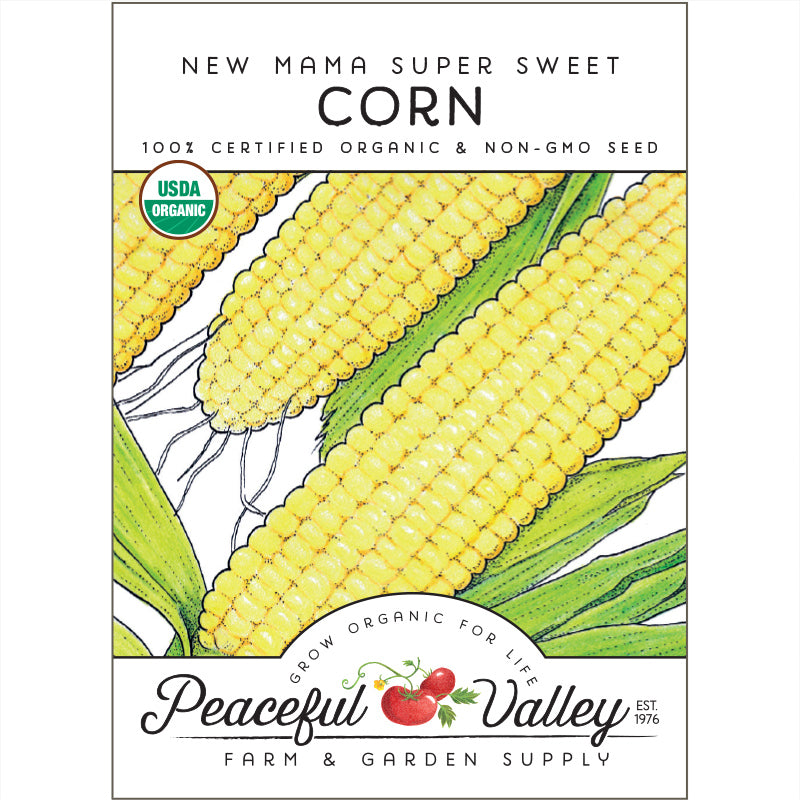 Organic New Mama Super Sweet Corn from $3.99 - Grow Organic Sweet New Mama Corn Seeds (Organic) Vegetable Seeds
