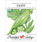 Clemson Spineless 80 Okra Seeds (Organic) - Grow Organic Clemson Spineless 80 Okra Seeds (Organic) Vegetable Seeds